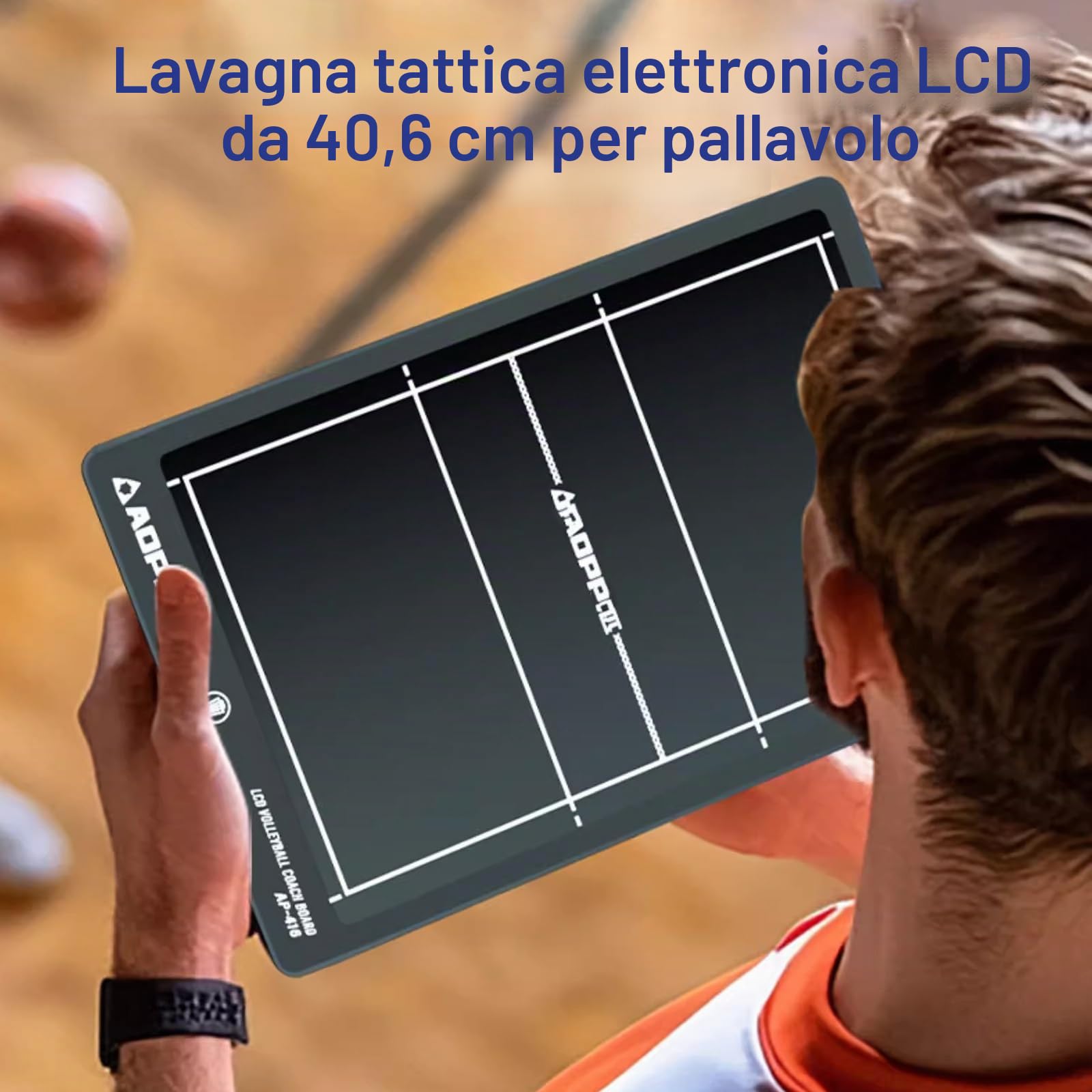 Elettronica Lavagna Tattica Pallavolo, 16 Pollici Lavagna Elettronica per Allenatori, Portablocco per Istruttore, Tavole per Allenatori Tattiche con Lo Stilo