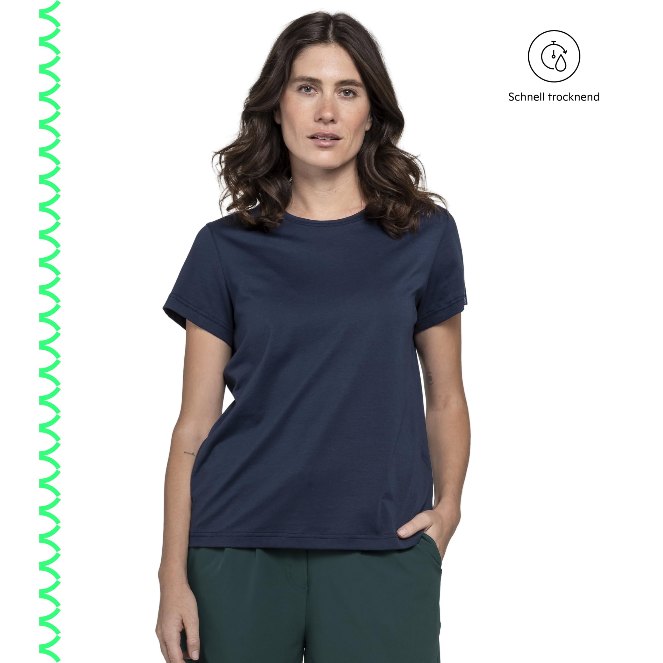 Schöffel Damen T Shirt Style Collada WMS, schnell trocknendes T-Shirt mit Rundhalsausschnitt, Funktionsshirt aus recyceltem Material