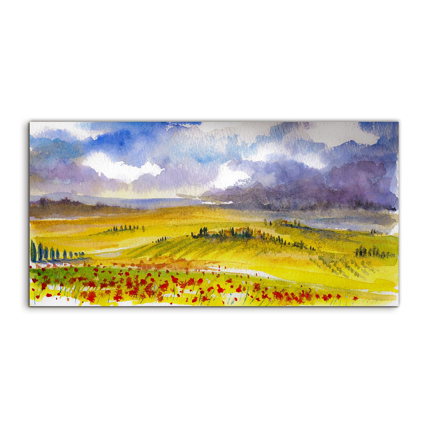 Tableau acrylique 120x60 paysage Toscane pour mur vide salon - 8