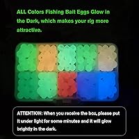 Vista 16 de Dovesun Cuentas de pesca que brillan en la oscuridad, cuentas de pesca para agua salada, 1035 unids/600 piezas/250 piezas/120 cuentas coloridas