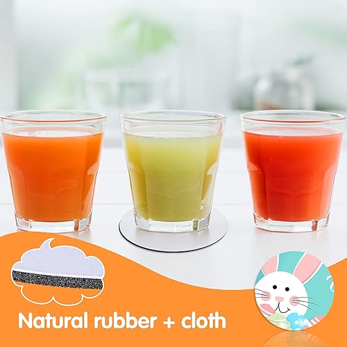 Miniatura 4 de Posavasos redondos de sublimación en blanco, tapete circular, posavasos de goma de transferencia de calor, posavasos de taza de prensa de calor, 4