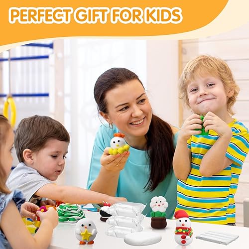 Miniatura 6 de 72 unidades de arcilla seca al aire de 38 onzas, arcilla mágica para modelar ultraligera para niños, bricolaje para esculpir aire seco, regalo