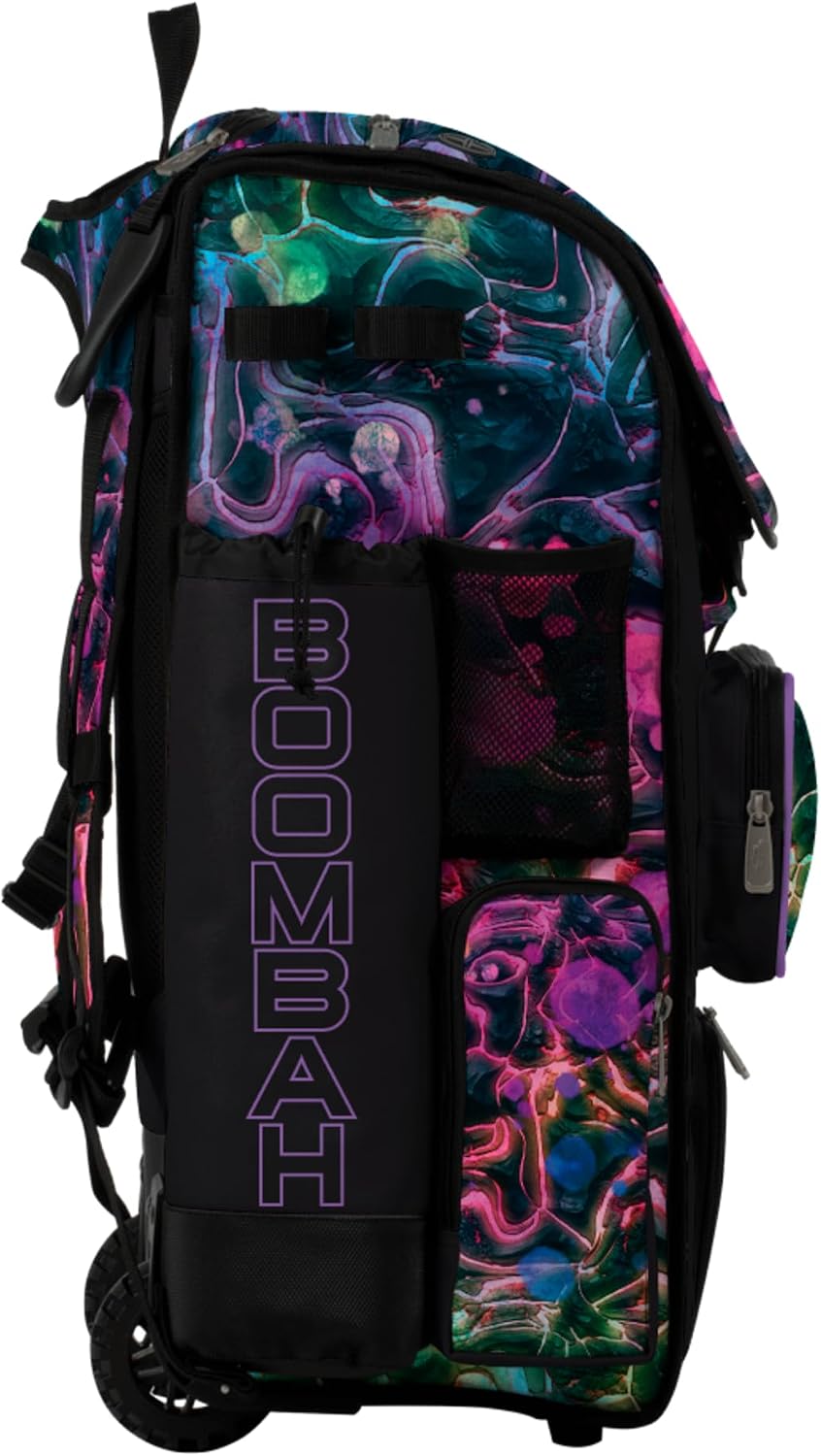 Boombah Superpack Hybrid Rolling Bat Bag - Wheeled & Backpack Version - Obsidian Multi