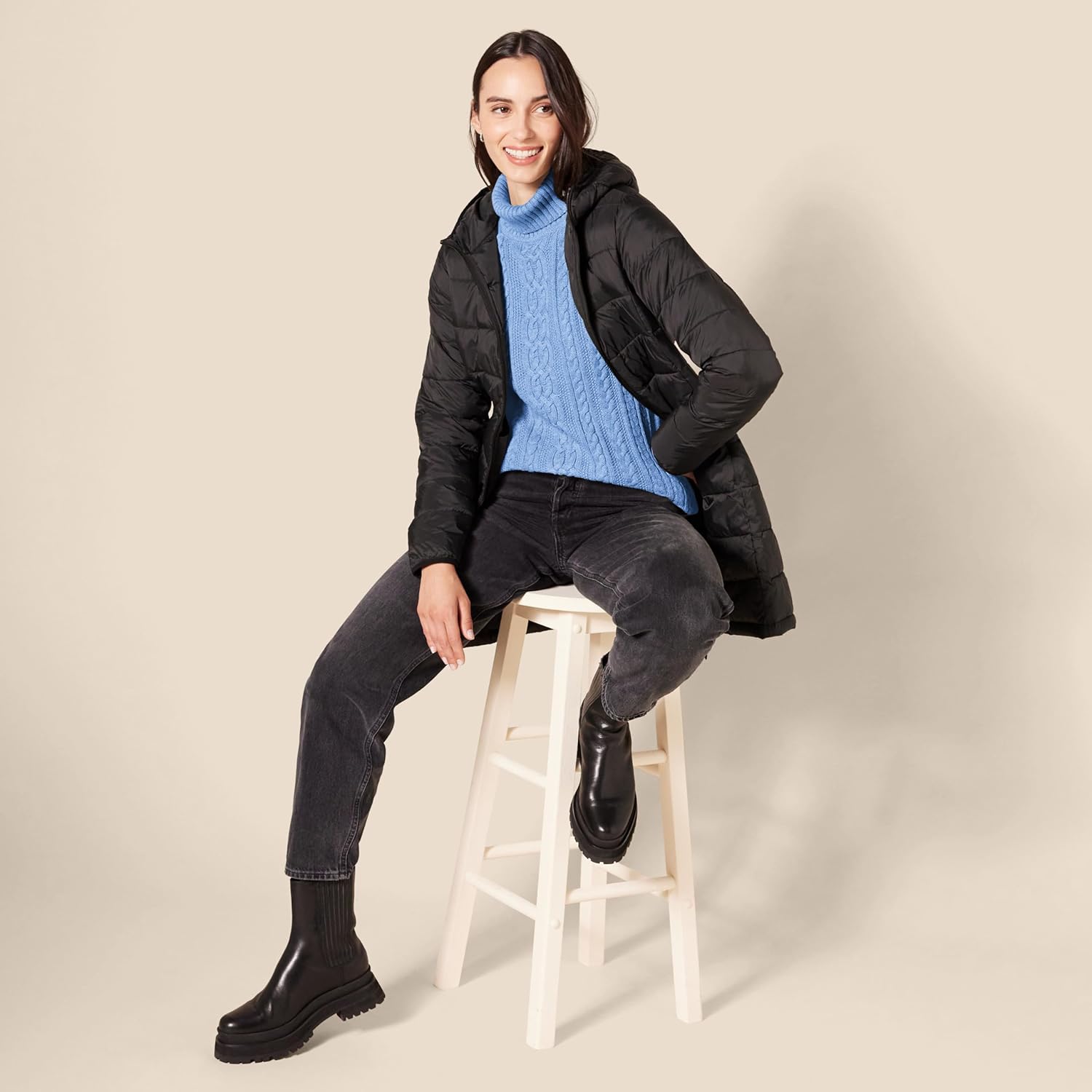 Amazon Essentials Women's Fisherman Cable Turtleneck Sweater (Available in Plus Size) - Image 5