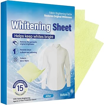 Oxygen Brightening Tablet, Laundry Spot Remover, 5.1x3.2 Inches Fabric Booster with Active Foam, Pure Enzyme Solid, Clothing Whitener with Fresh Scent, Stain Removal for Shirt & Coat