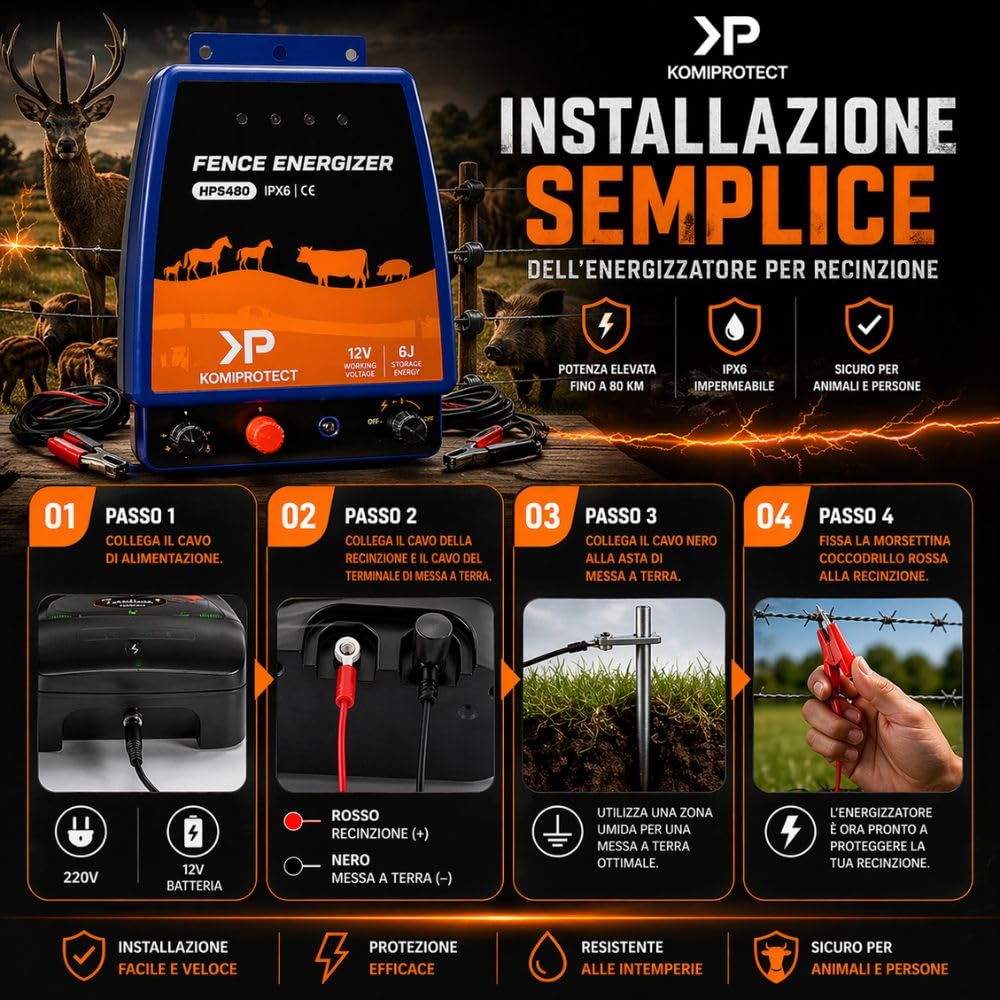 Elettrificatore JAMBO 6 Super Potente 6J fino a 40 KM