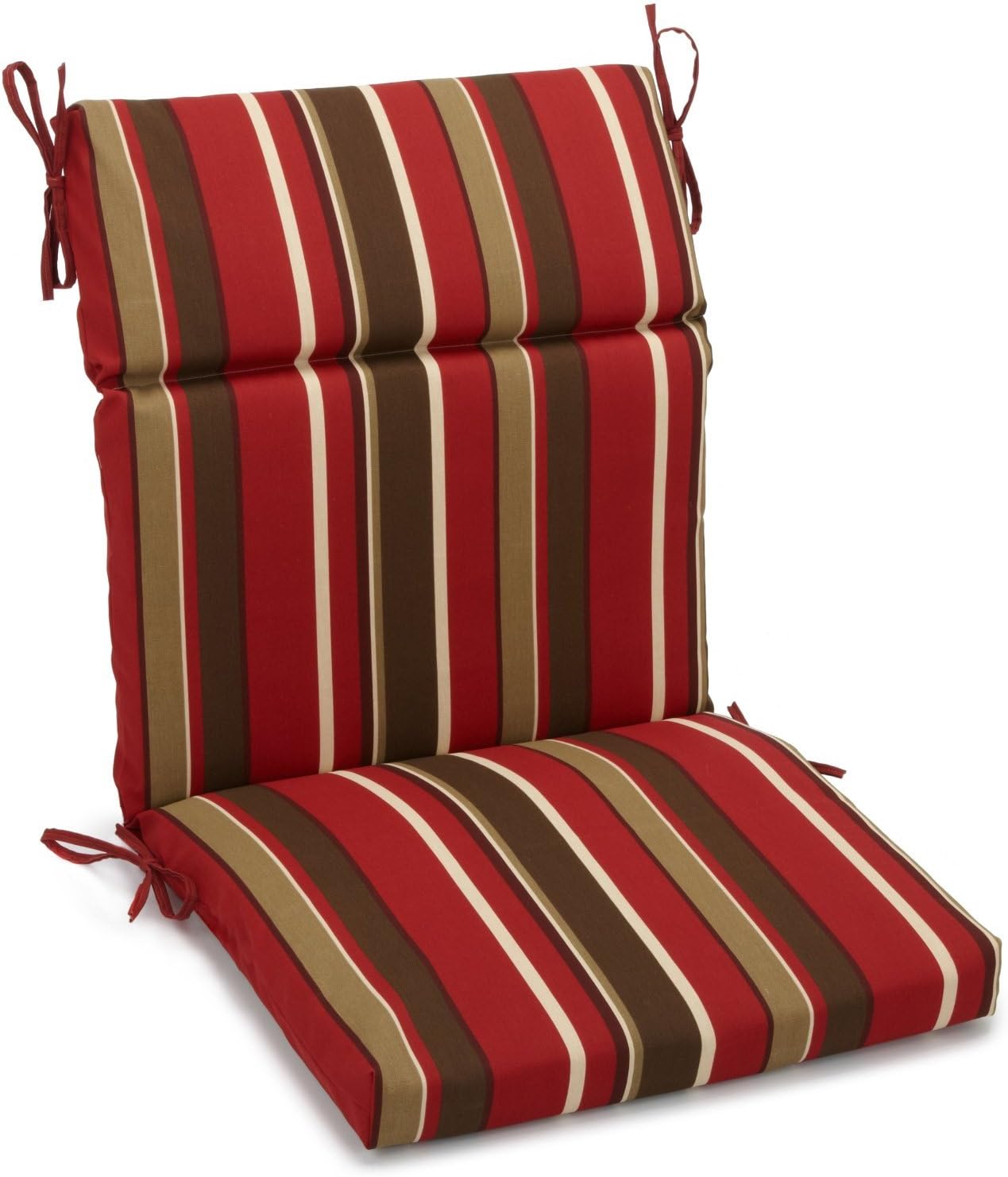 Blazing Needles Outdoor Seat/Back Chair Cushion, 22" x 45", Montserrat Sangria