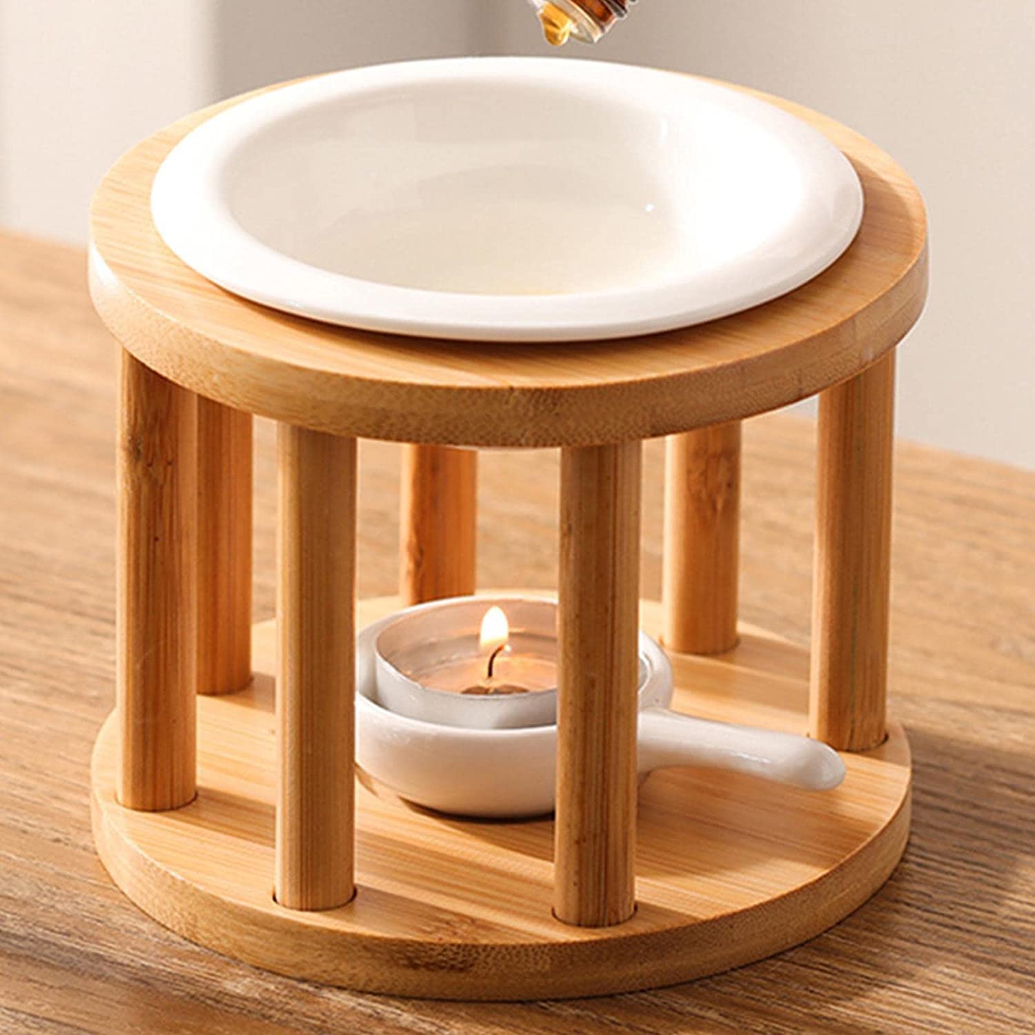 Brûleurs de Cire Fondue,Brûleurs d'huiles essentie | Réchauffeur d'huile en céramique | Bougeoir Chauffe-Cire, Huile Essentielle, encens, diffuseur d'arôme, Four de foration