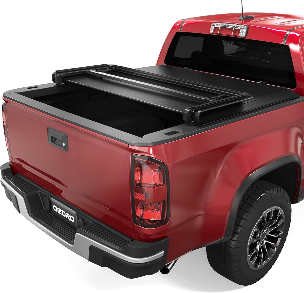 oEdRo Soft Tri-Fold Truck Bed Tonneau Cover Compatible with 2015-2025 Chevy Colorado/GMC Canyon with 5.2 ft Bed