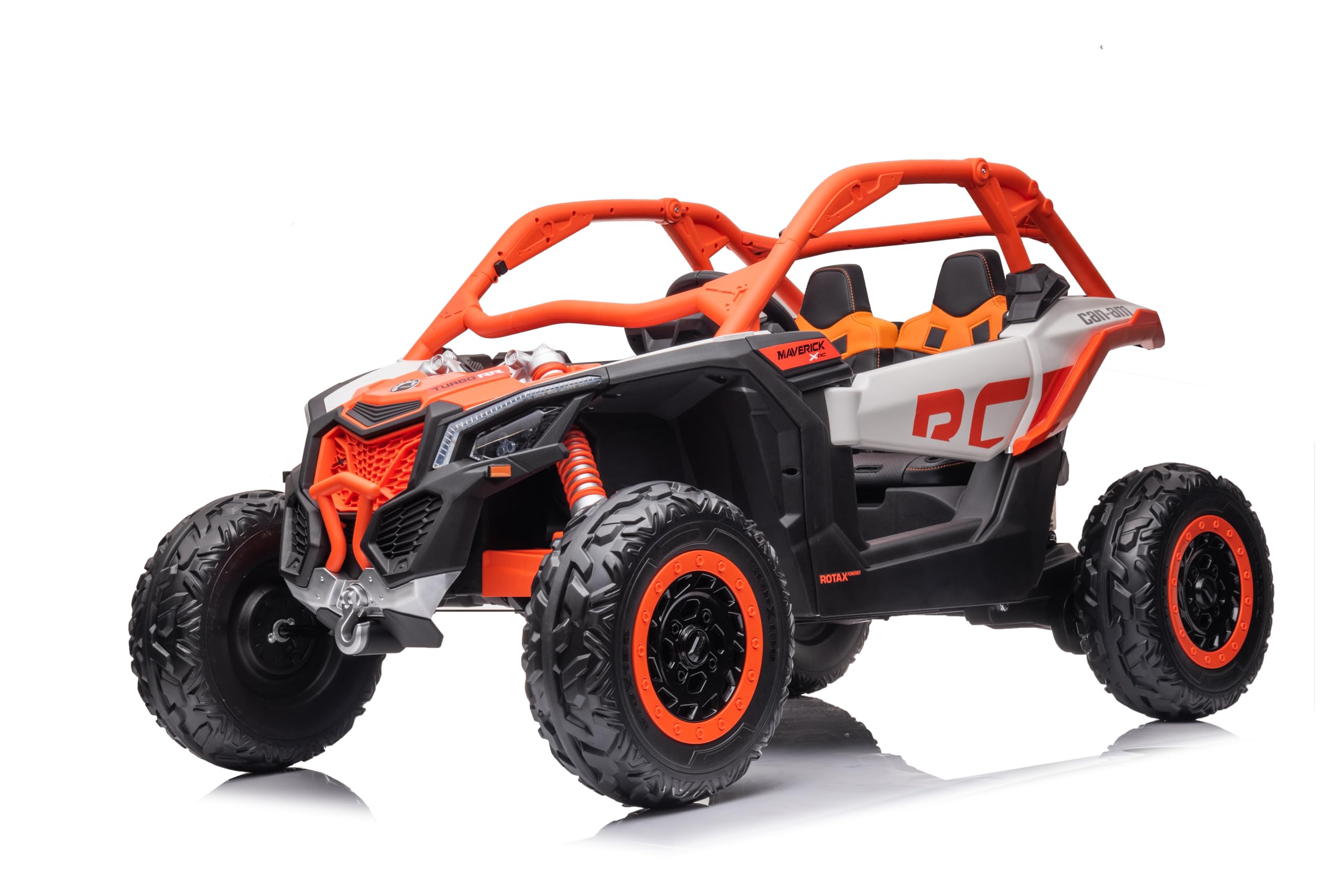 FINOOS Voiture électrique Enfant 2 Places 24V Can-Am. Maverick 4x4 Buggy 24V, 2 Places, avec télécommande 2.4Ghz, 4 x 200W Moteur, Batterie: 24V, 2-7 Ans