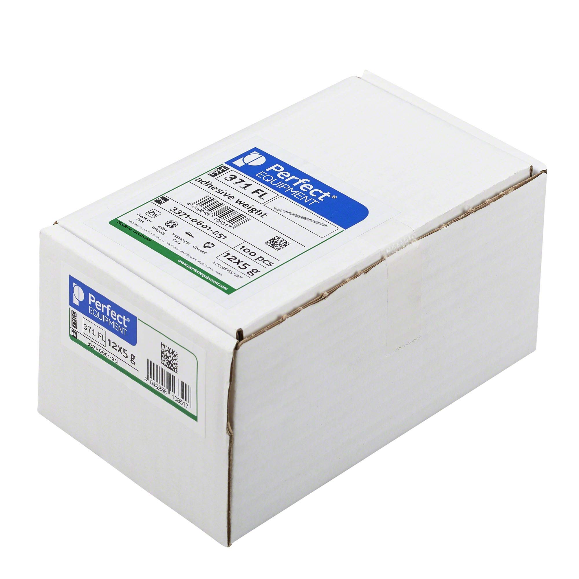 Perfect Equipment 100x Klebegewichte für Leichtmetallfelgen Silber Typ 371B FL 60g | Auswuchtgewichte, Klebegewichte 60g Wuchtgewichte