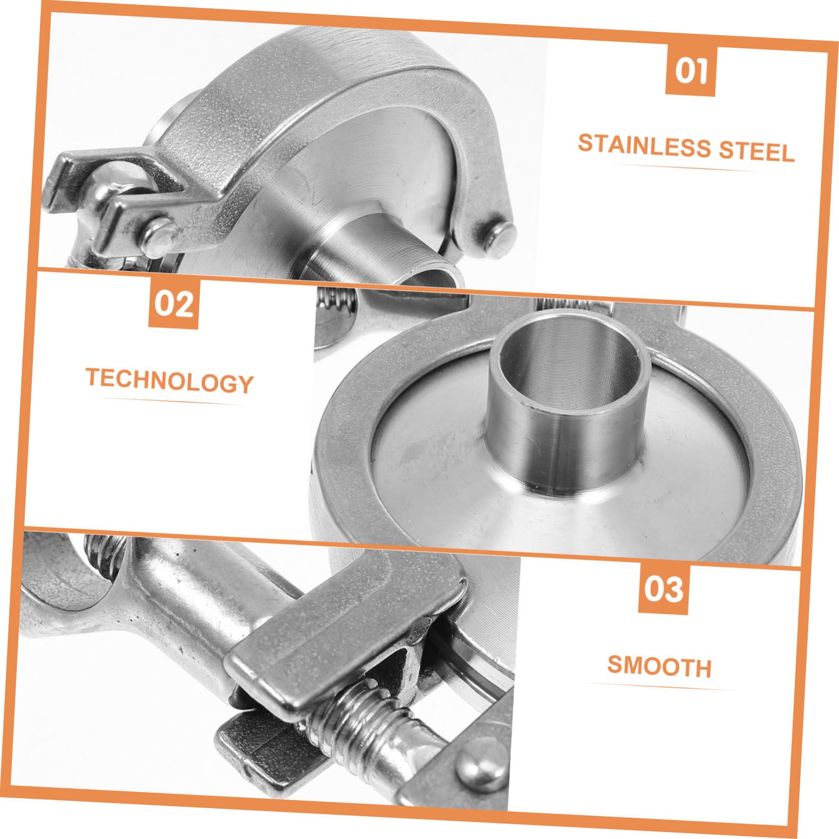 HAWILLOSCH Sanitary Stainless Steel Clamp Kit Easy to Install for Food Processing