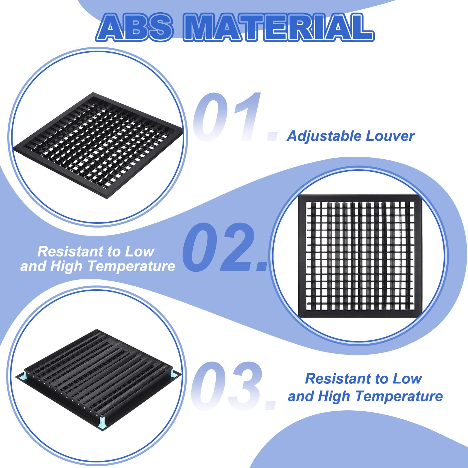 PATIKIL 14x14 Inch Plastic Ventilation Grille - Image 3