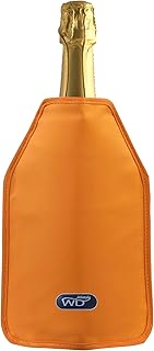 Mercati WD Lifestyle - Rafraîchisseur en Gel Souple pour Bouteille de vin, Couleur Orange, 15 x 2 x 17 cm