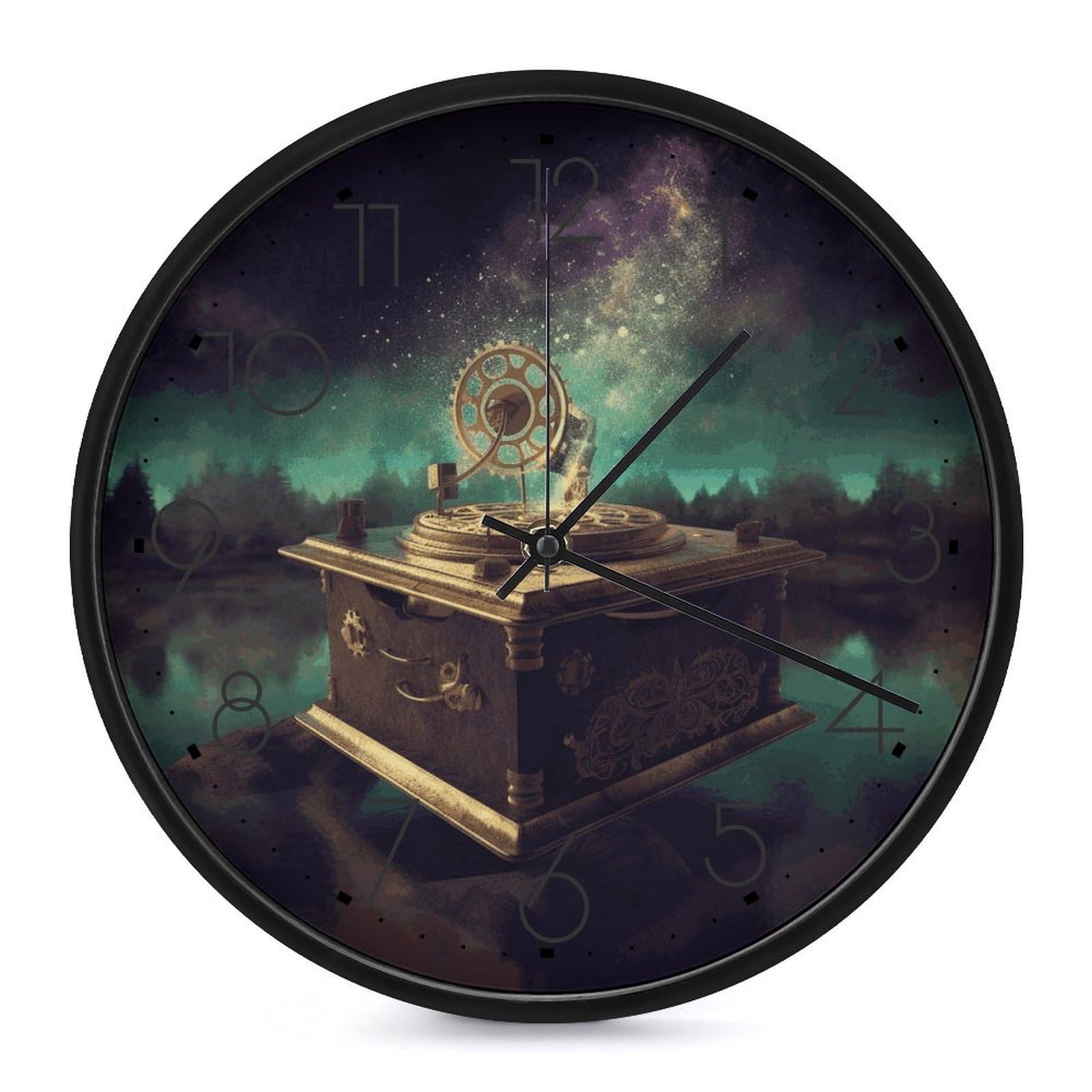 Horloge murale vintage boîte à musique idée cadeau maison et cuisine