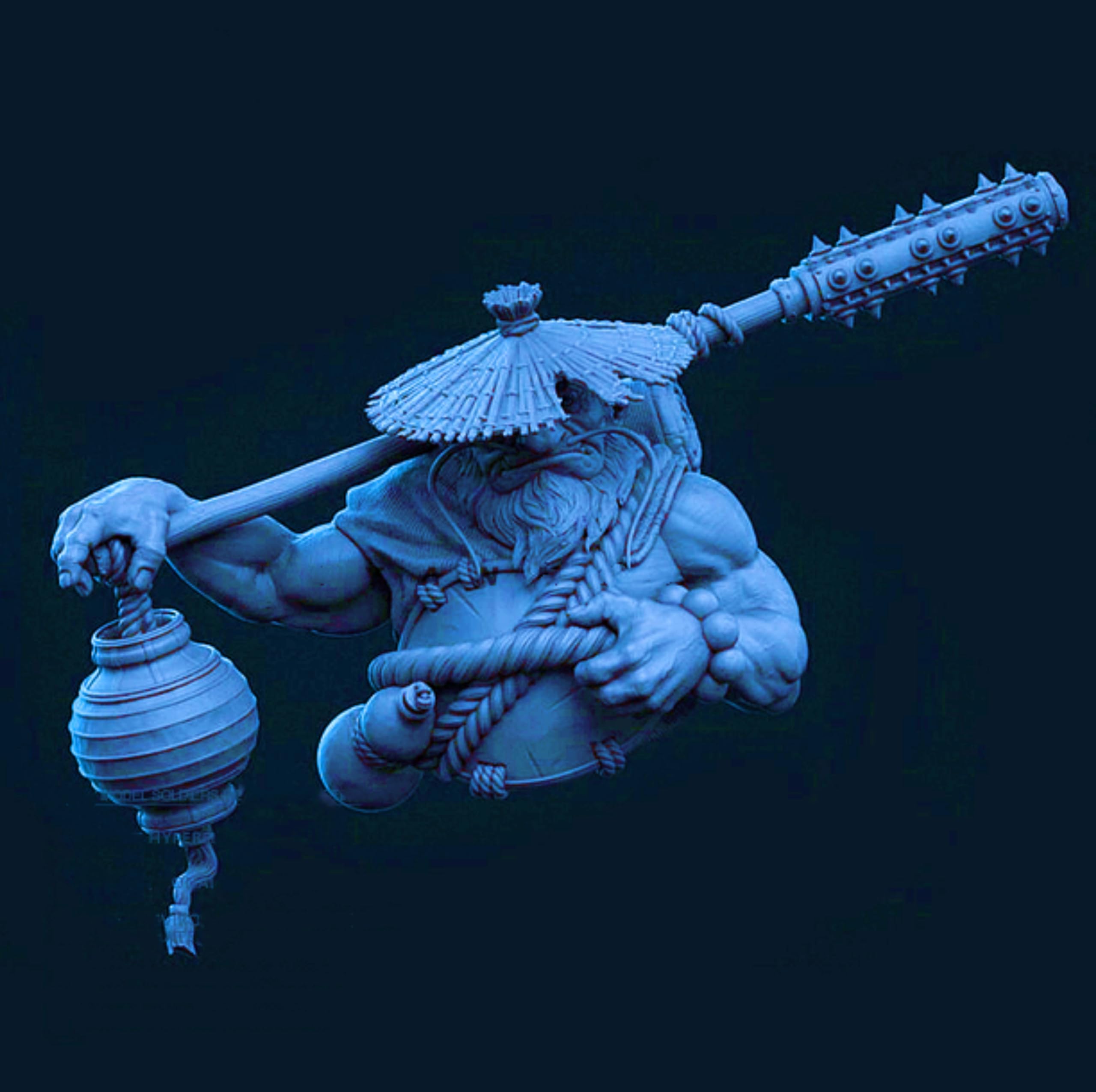 1/10 Ancient Ninja Samurai Warrior Resin Bust Modellbausatz Unbemalte und unmontierte Resin Modellteile // 3c7E-8