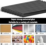 Black Hot Glue Sticks, 0.27 x 3.93 Inch Hot Melt Glue Sticks, Dent Repair Tool Glue Sticks for DIY, Decoration, Car Dent Repair, Gluing Project (Pack of 50)