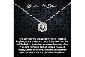 Heartfelt Connection: Sterling Silver Interlocking Infinity Heart Necklace Gift from Sister to Brother
