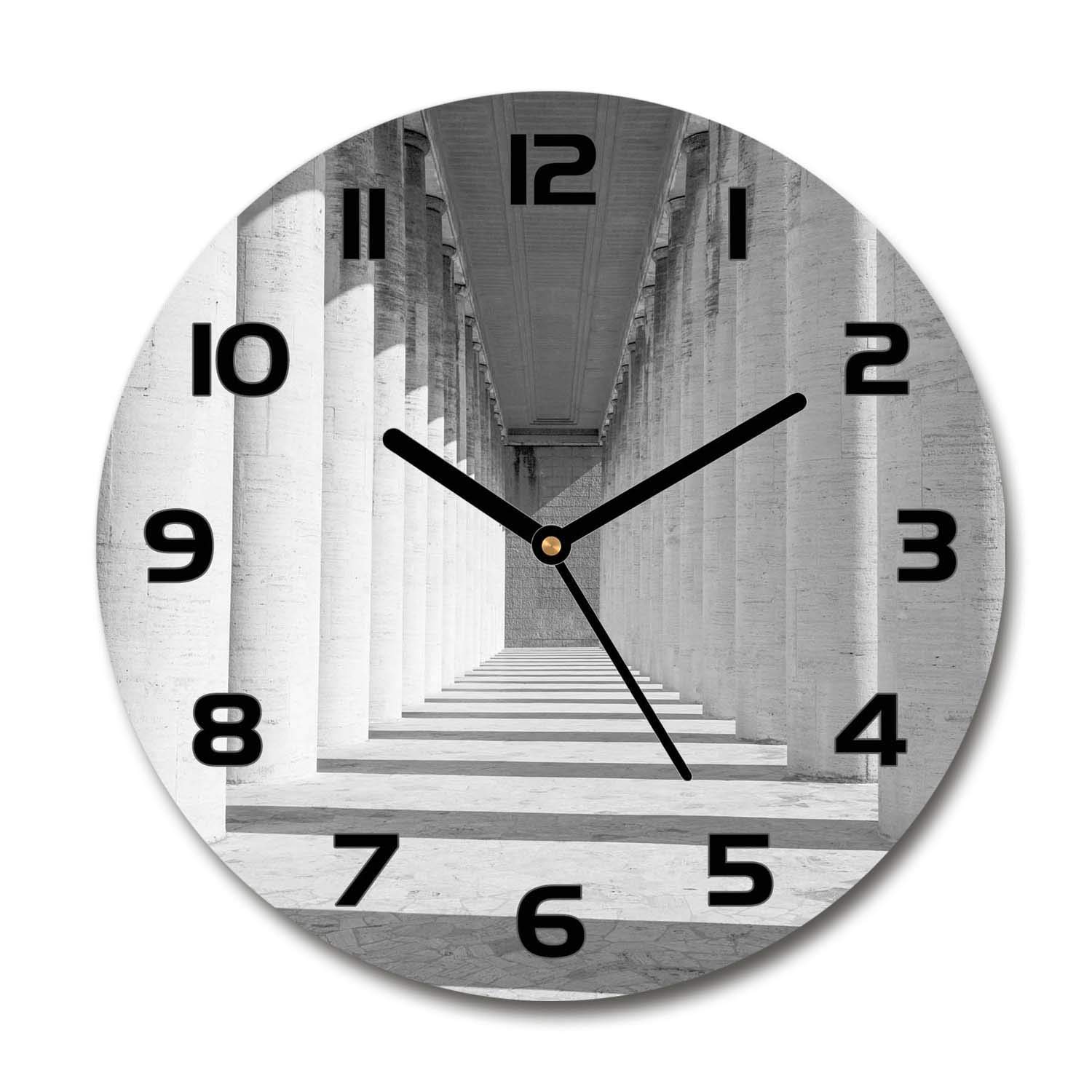 Horloge en verre silencieuse pour salon design Tulup grand format 60x60