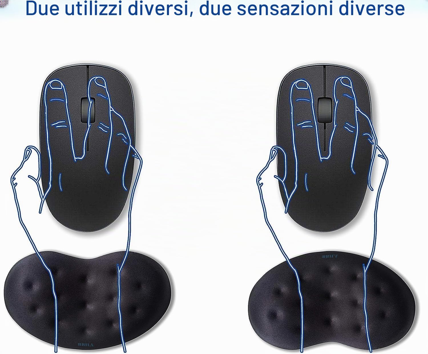 Cuscino ergonomico in memory foam per poggiapolsi per computer, sollievo dal dolore al polso