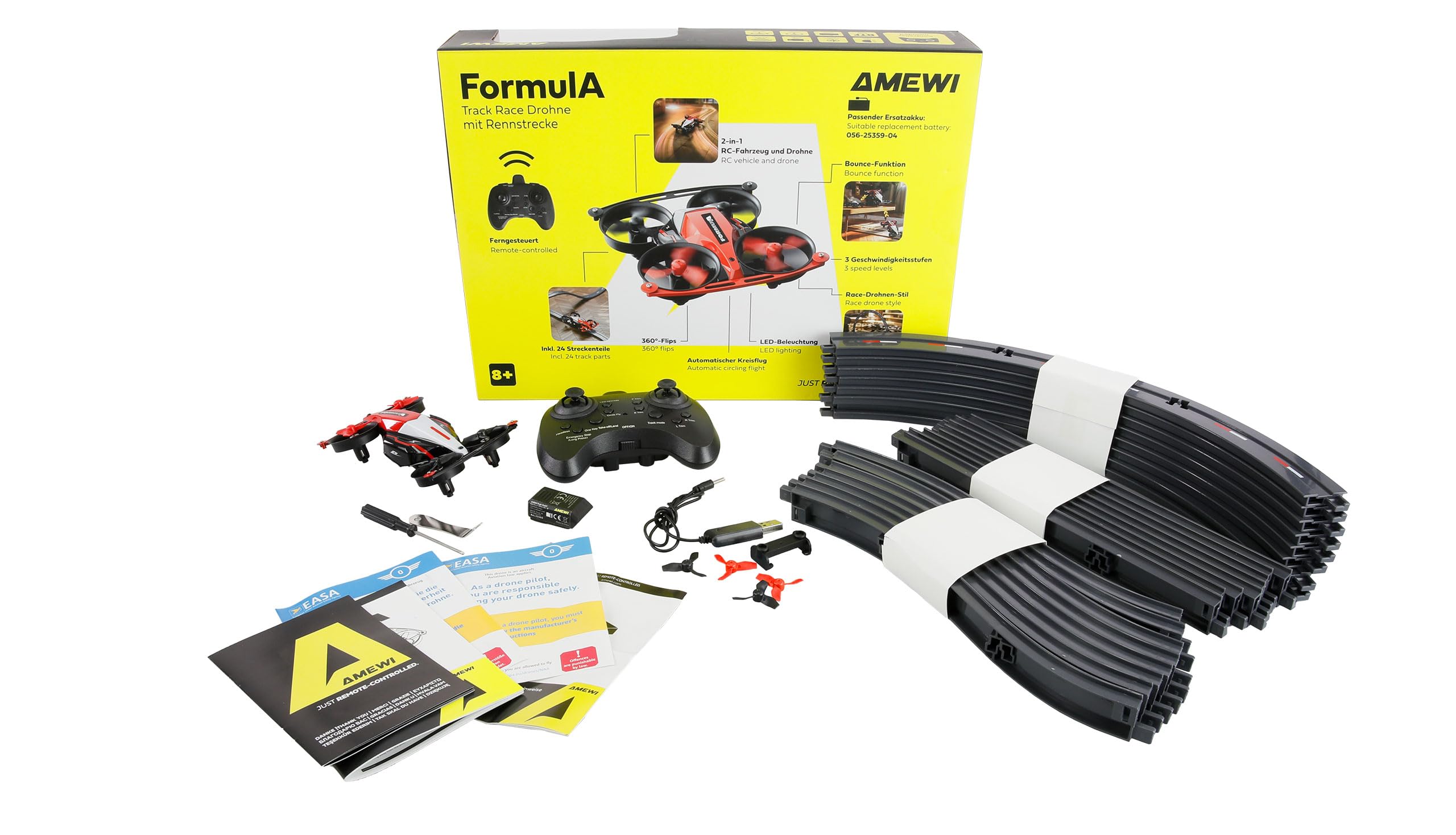 Amewi Formula Track Race dron z torem wyścigowym czerwony zdalnie sterowany