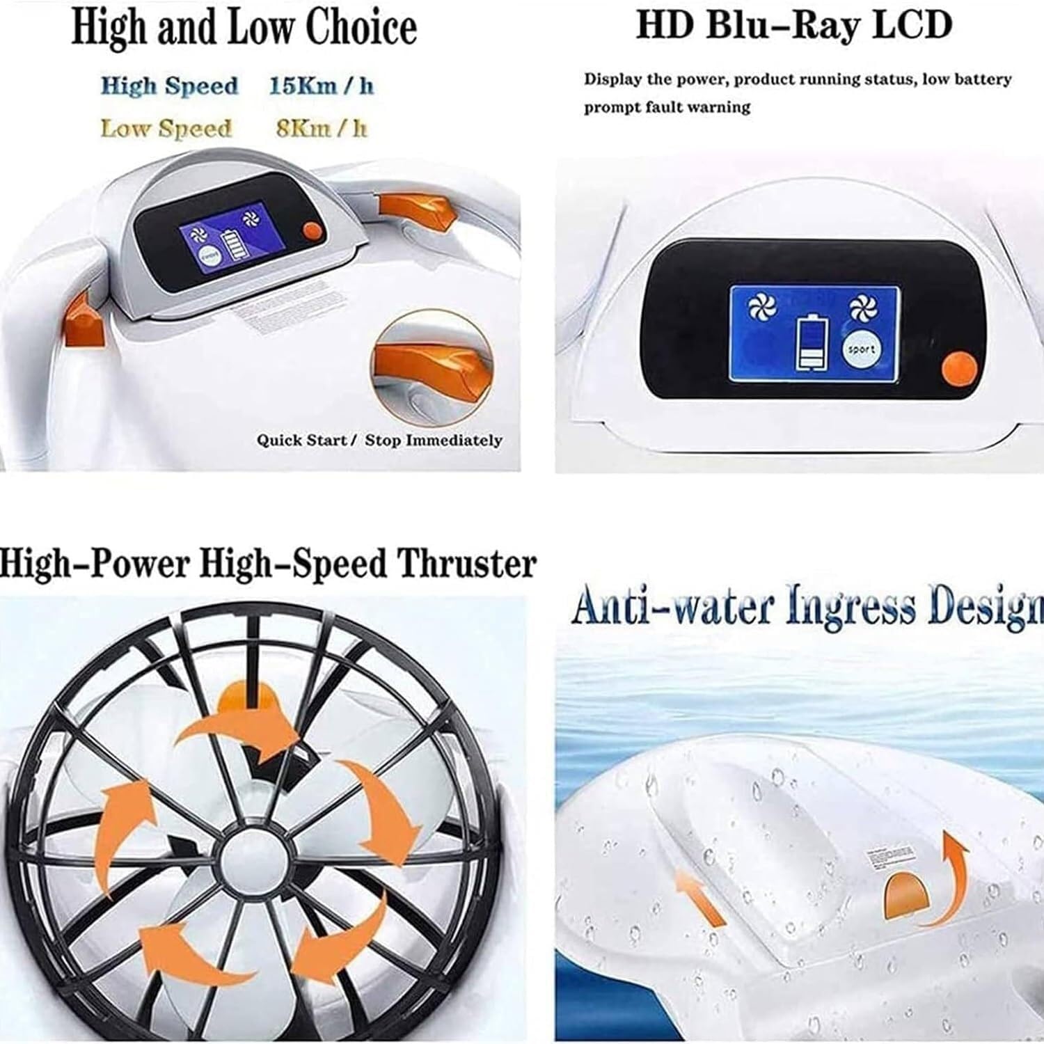 Tabla de surf eléctrica subacuática – Tabla de jet definitiva para buceo, natación y aventuras de esnórquel – Diversión acuática flotante para todas las edades