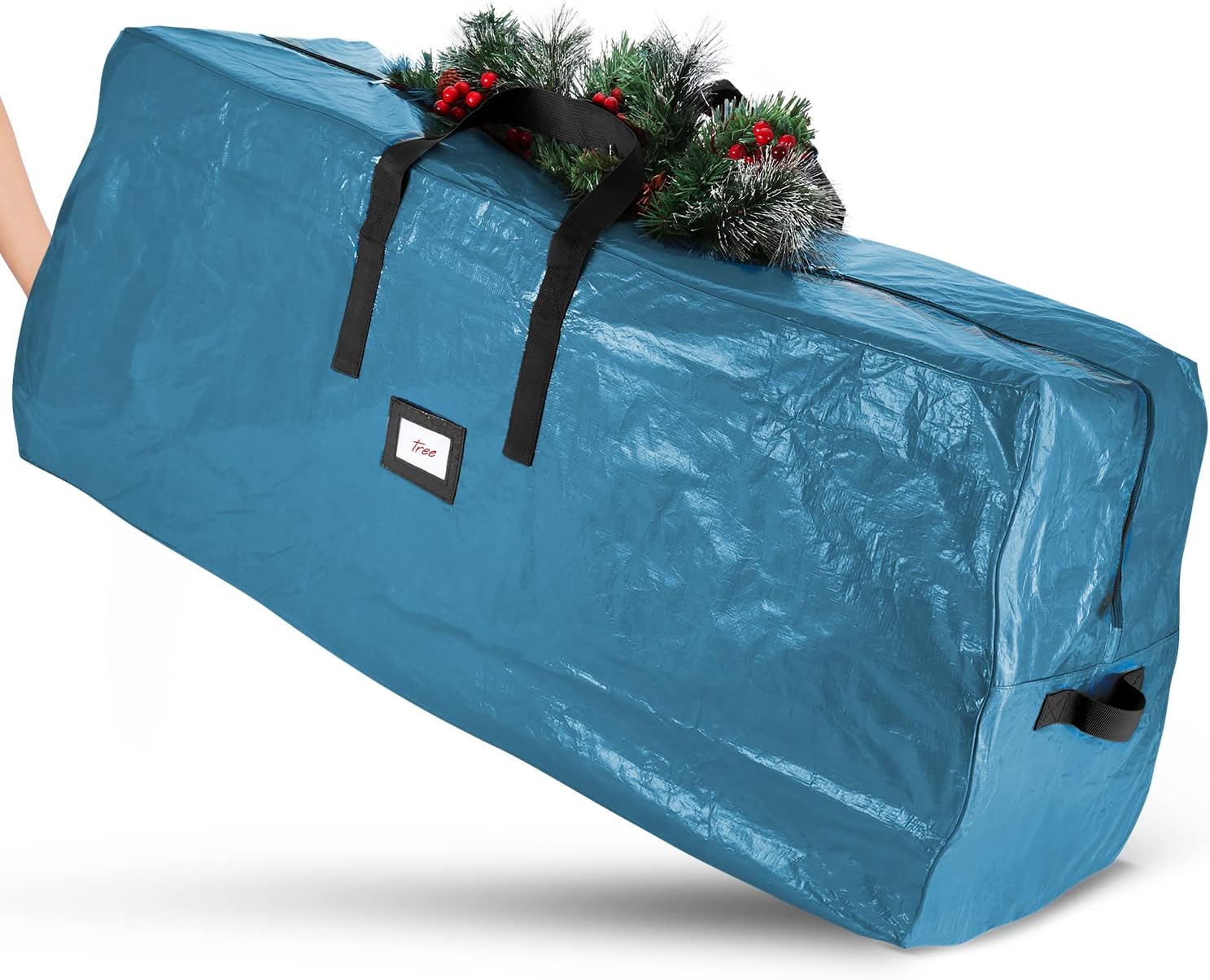 STORAGEBUDChristmas Tree Storage Bag – Waterproof Christmas Tree Storage Box – Christmas Tree Bag With Handles & Dual Zipper – 7.5 ft – PE Plastic