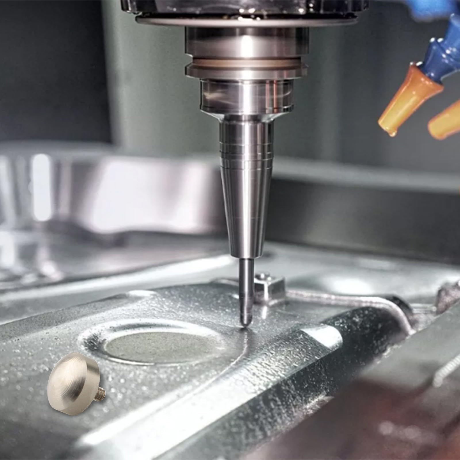 Punto sferico M2,5 diametro 10 mm lunghezza effettiva 5 mm acciaio ad alta velocità per indicatore a quadrante