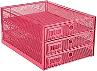 Vista 1 de Annova Organizador de escritorio de malla de alambre con cajones deslizantes de 3 niveles, clasificador de papel, multifuncional, construcción