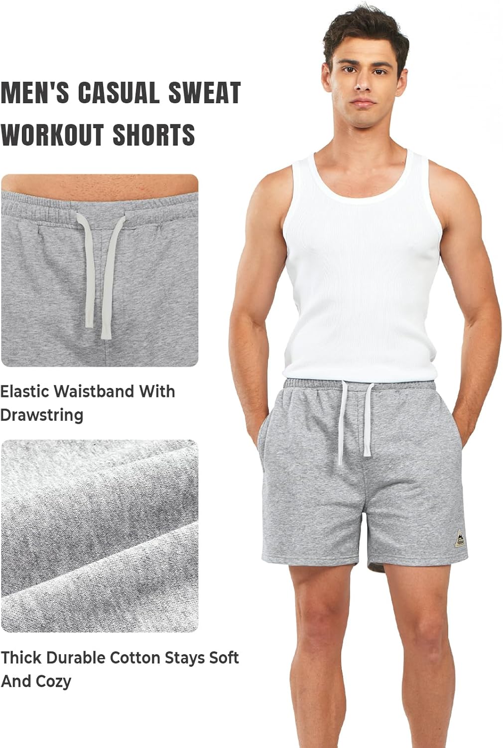 NORTHYARD Men's 7" Athletic Running Shorts with Zipper Pockets Quick Dry Lightweight Workout Gym Short - Image 3