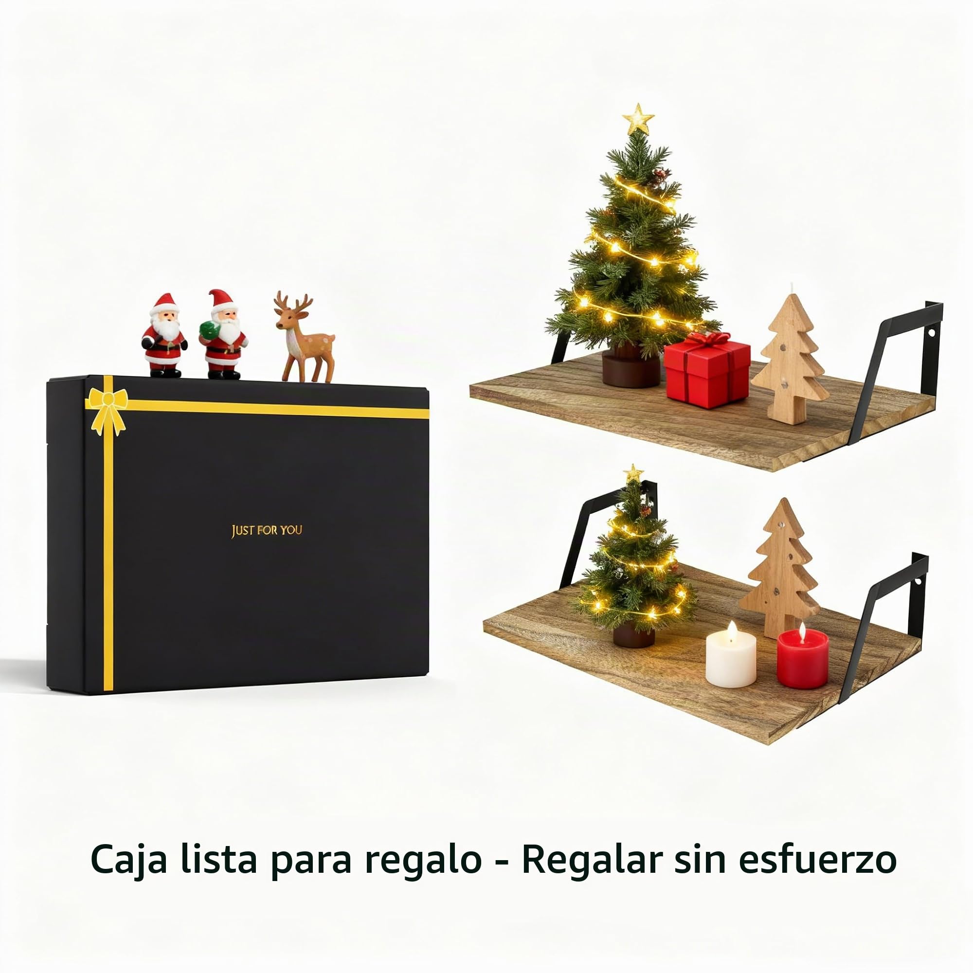 SRIWATANA Baldas Pared Madera Estantes Flotantes