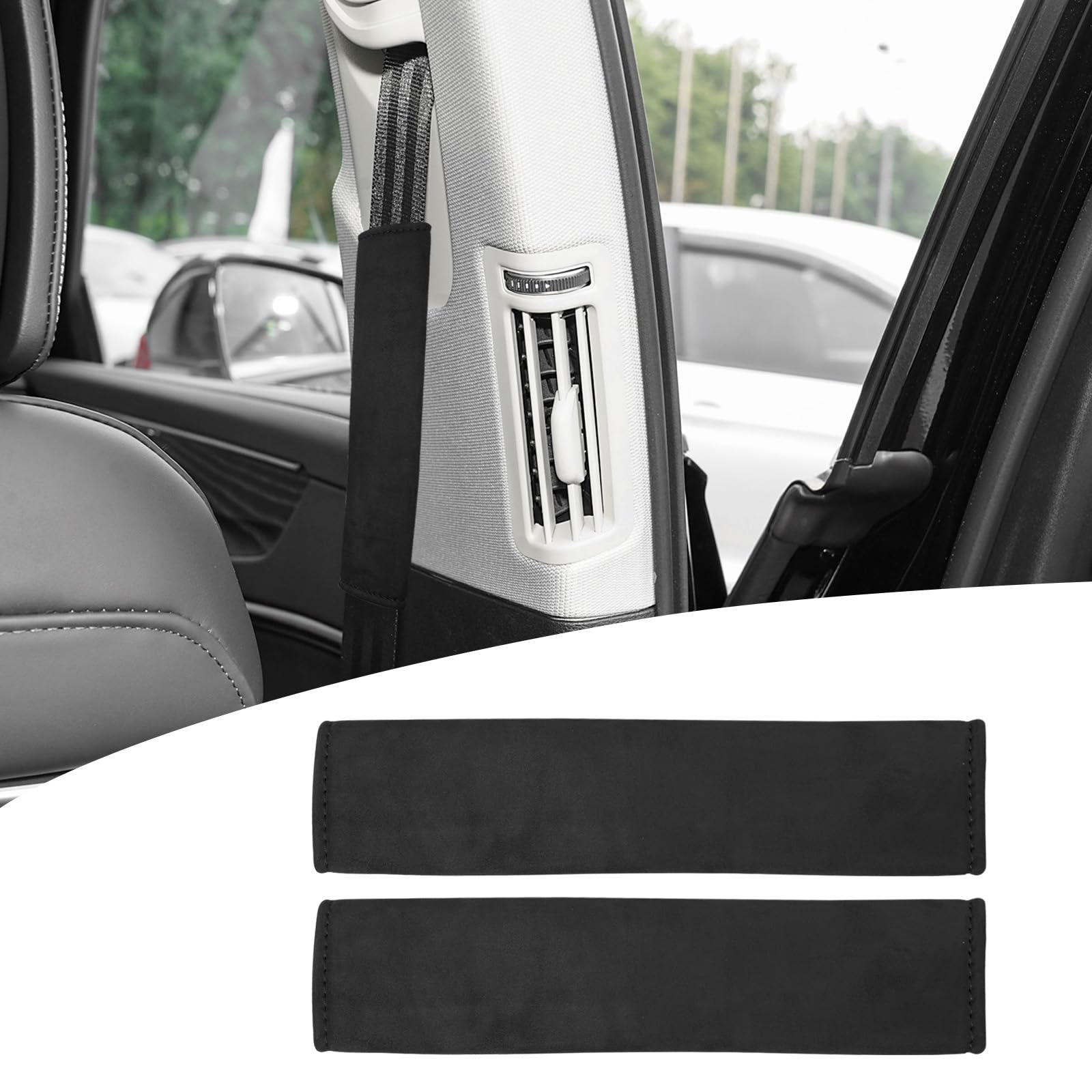 VKGUG 2 Pack Universal Car Seat Belt Pads Cover Soft Seatbelt Cover for Shoulder Pad Neck Cushion Protector Safety Strap Cover for Auto SUV Truck