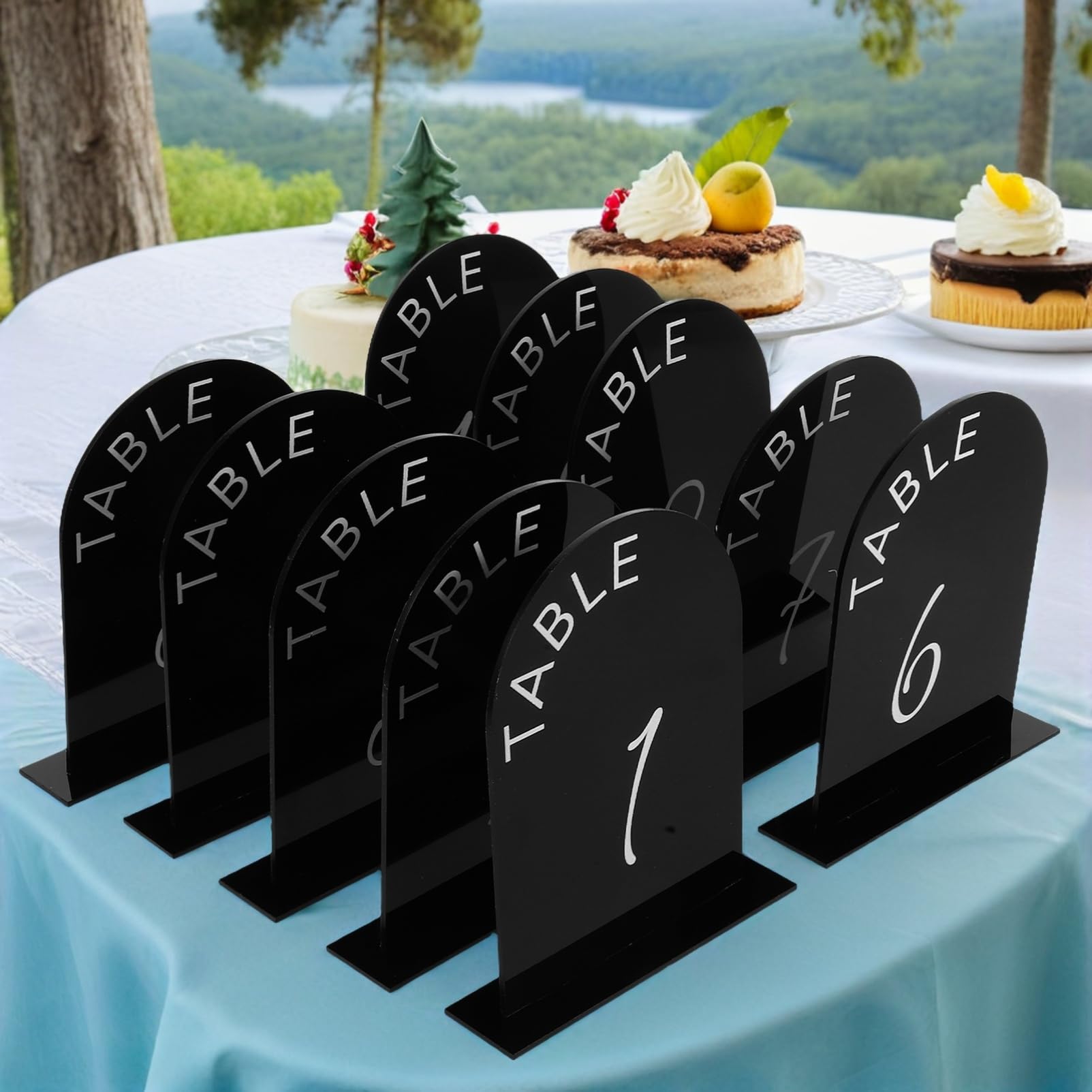 ABOOFAN 10 Stück Tischschilder mit Ständern für Hochzeitsfeiern Brautpartys Jubiläen und Veranstaltungen Design für Restaurants und