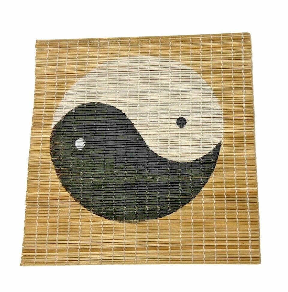 Original Bamboo Cigarette Rolling Mat Ying Yang Pocket Roll Your own 21cm X 21cm