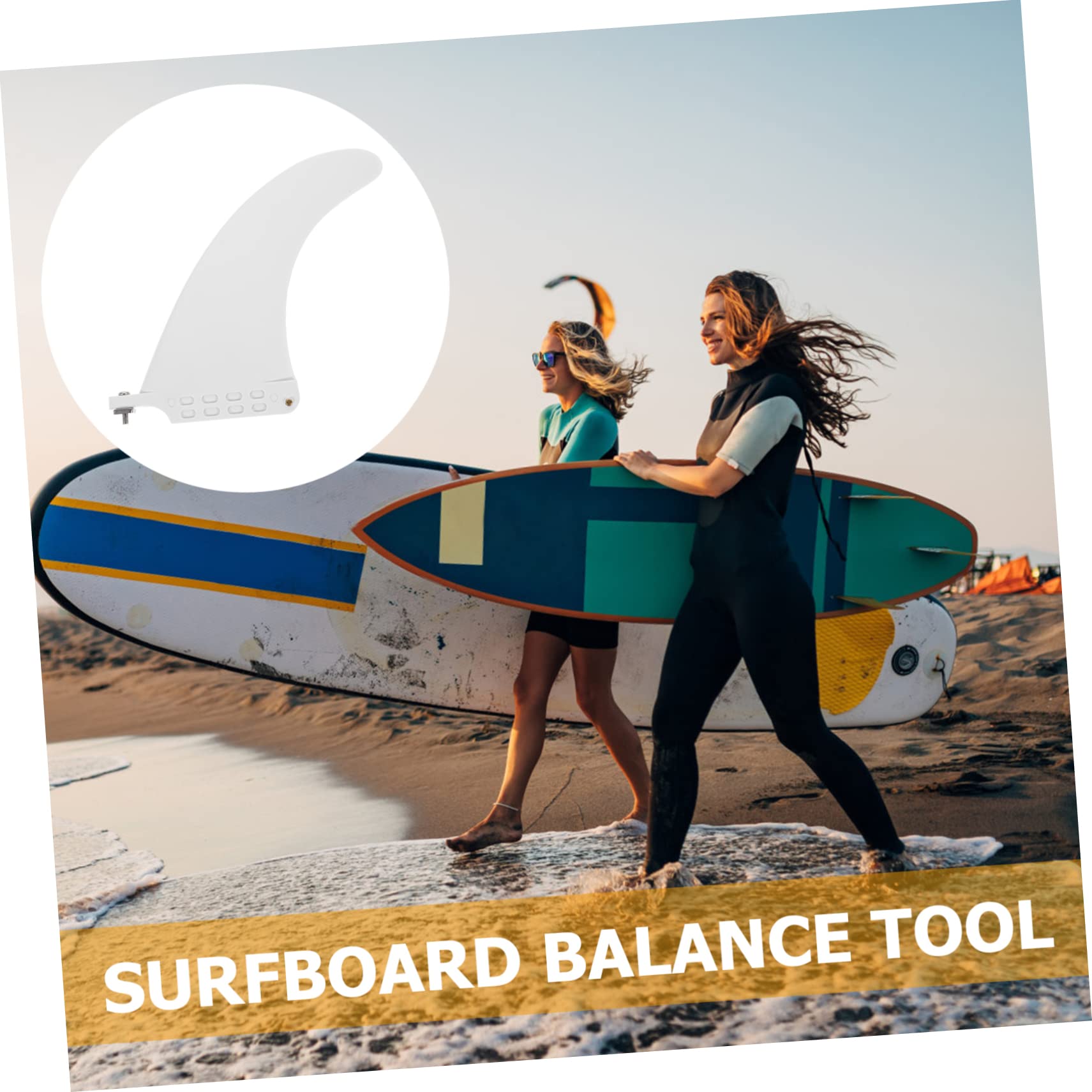 TOYANDONA aileron de Planche de Surf aileron de Paddle souper pagaies de Paddle Ailette Surfeur Accessoires à Palette pagaie Amovible 30% Fibre de Verre Blanche