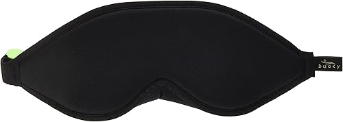 Block Out - Sombra de ojos de sueño ligero con tapones para los oídos color negro