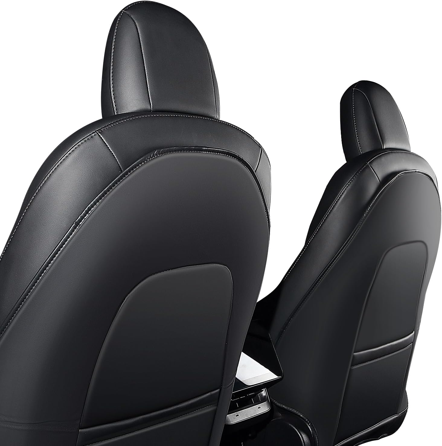 2PCS Leather Seat Back Kick Protector for Tesla Model Y/3/X/S (2020-2026) - Waterproof, Scratchproof Backseat Cover for Kids & Pets with Organizer Pocket | Easy to Clean | Dirt & Mud Protection