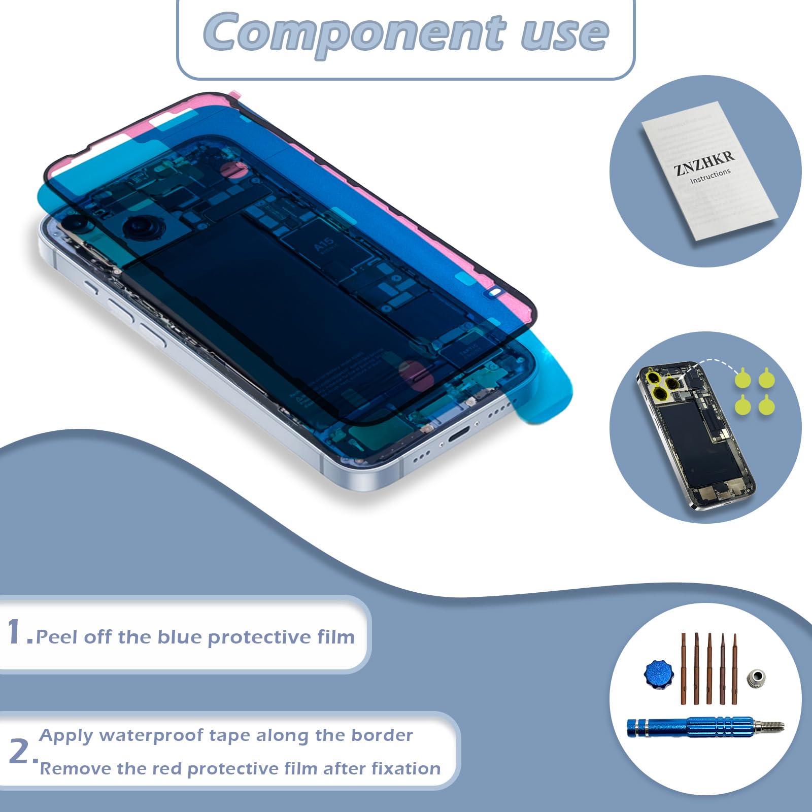 Amazon.com: 15 Pro Max Back Glass Replacement with Wireless
