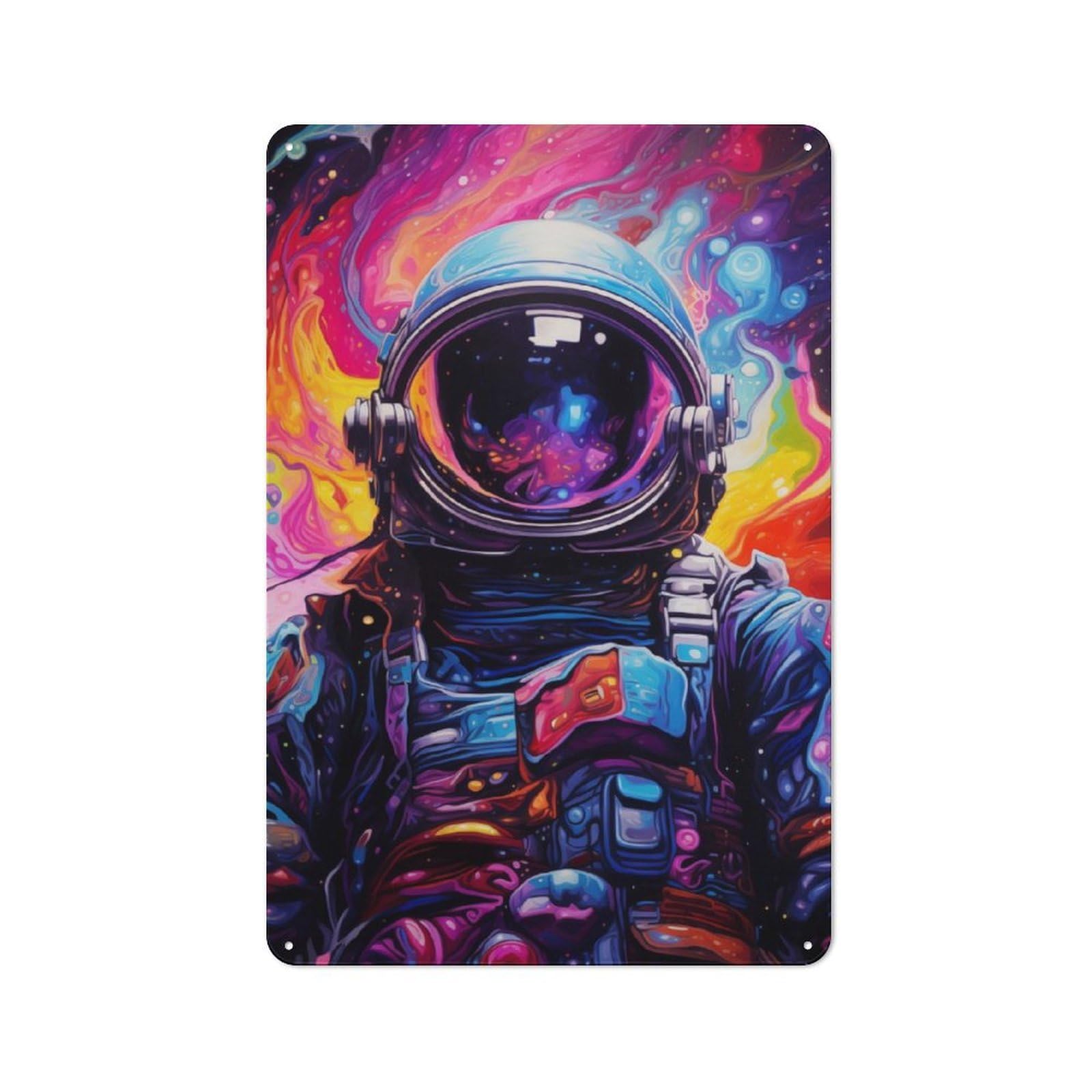 Junmoney Space Walk Classic Decorative Tin Plaque 30X20cm, Bar Wall Plaque For Diner, Restaurant, Shed Or Kitchen