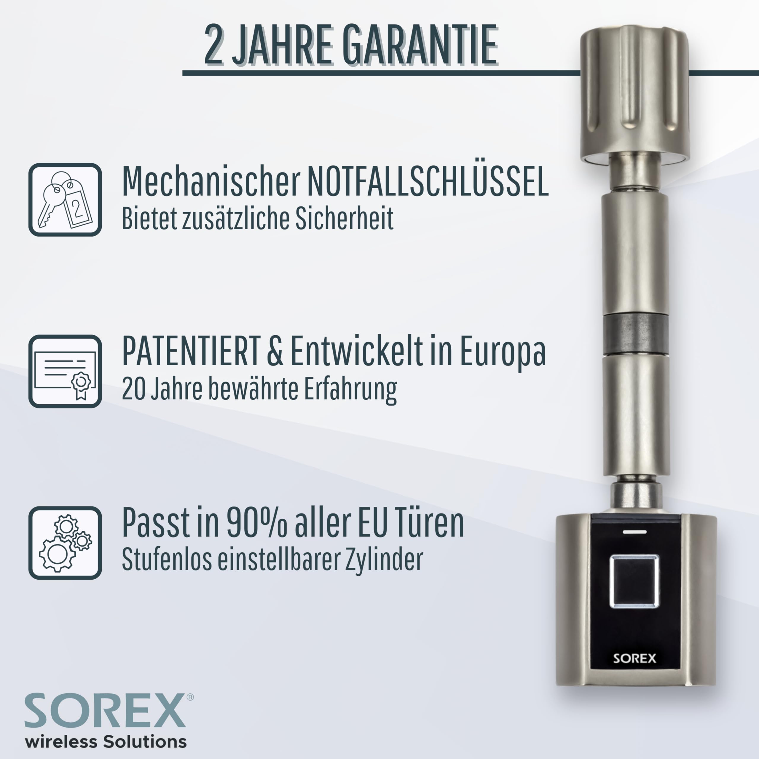 SOREX FLEX 2.0 Fingerprint & RFID - Abrepuertas Con Soporte