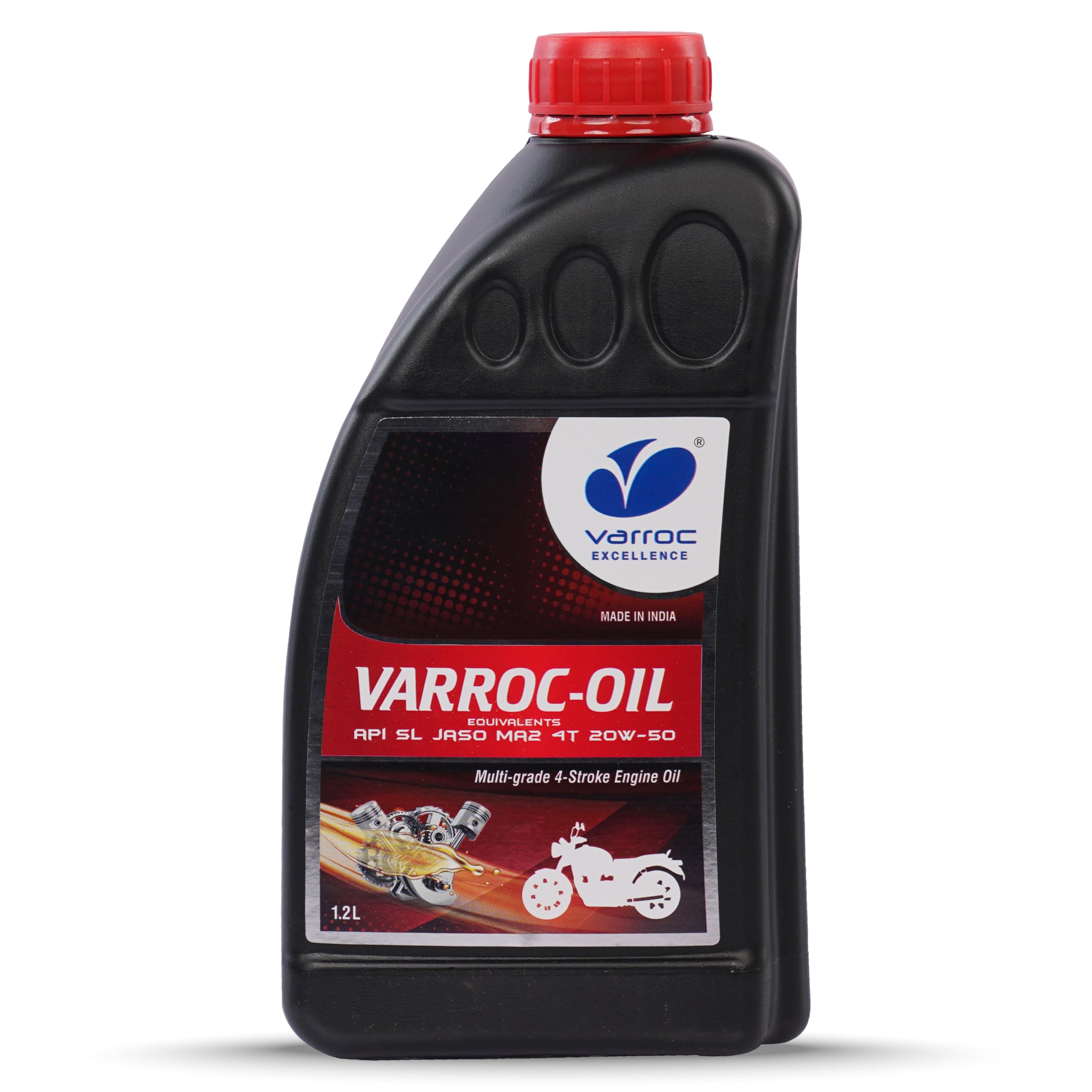 Varroc Voil 20W50 API SL MA2 Multi Grade Engine Oil for Bikes and Scooters, High Friction Modifiers, High Fuel Economy, and High Force, Ideal for Heavy Load Application, 1.2L-image-27