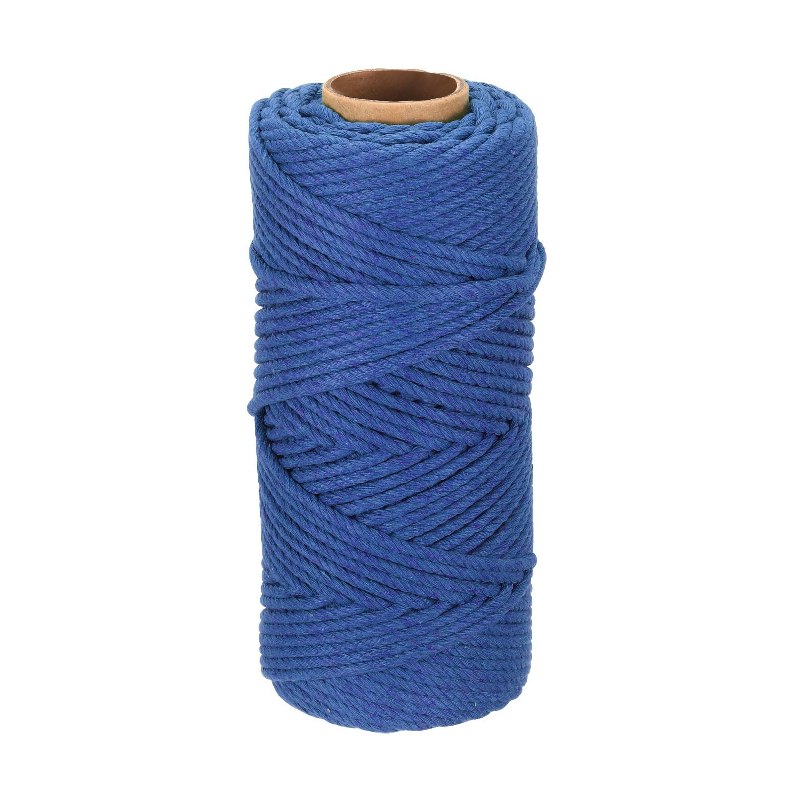 DMiotech 4mm x 80M (87 Yard) Deep Blue Natural Cotton Macrame Rope