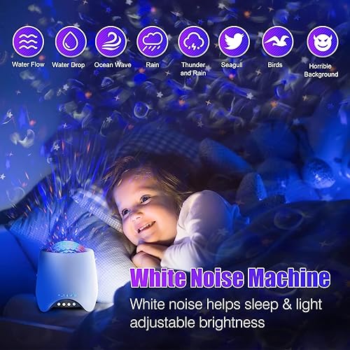 Miniatura 2 de Hoom Decor - Proyector de estrellas, proyector de galaxia para dormitorio, luces nocturnas para niños, proyector de techo para adolescentes,