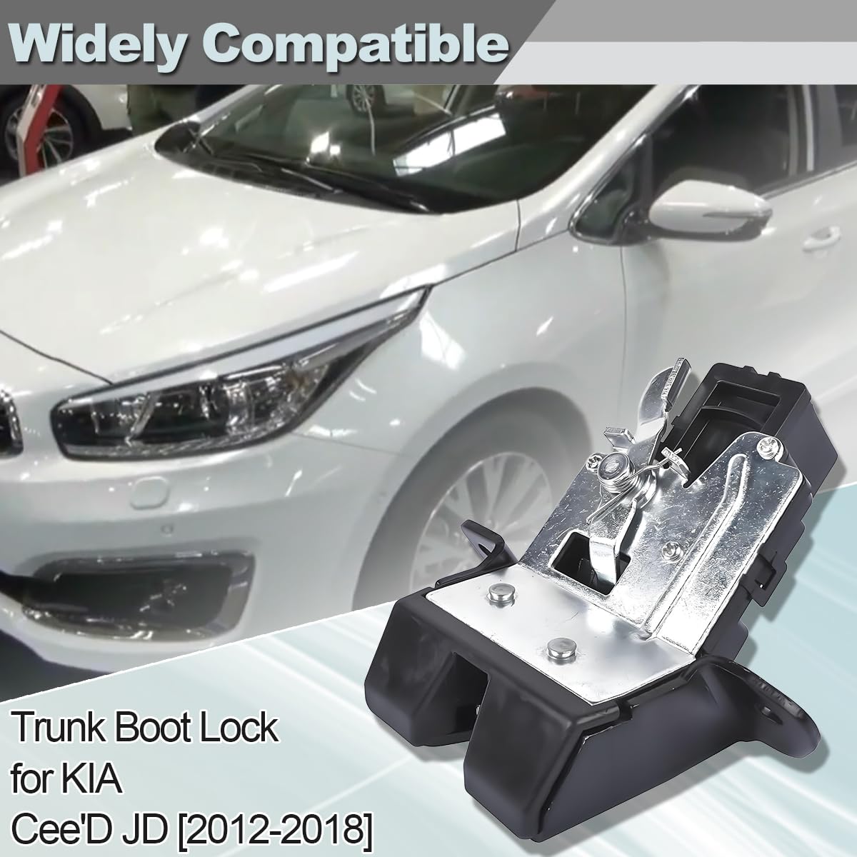 ZAMDOE 81230-A6000 Serrure Hayon Coffre pour Hyundai i30 GD [2011-2023] Trunk Boot pour Kia Cee'd JD [2012-2018] Serrure de coffre arrière de porte Levier de verrouillage 81230A6000