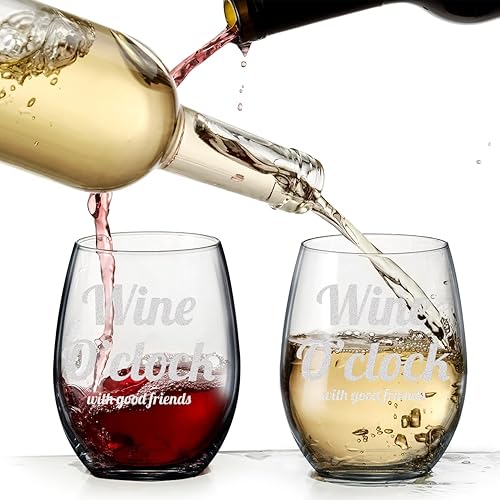 Miniatura 6 de Juego de 1, 2, 3, 4 copas de vino personalizadas de 15 onzas sin tallo, grabadas con tu texto personalizado, regalos de vidrio personalizados para