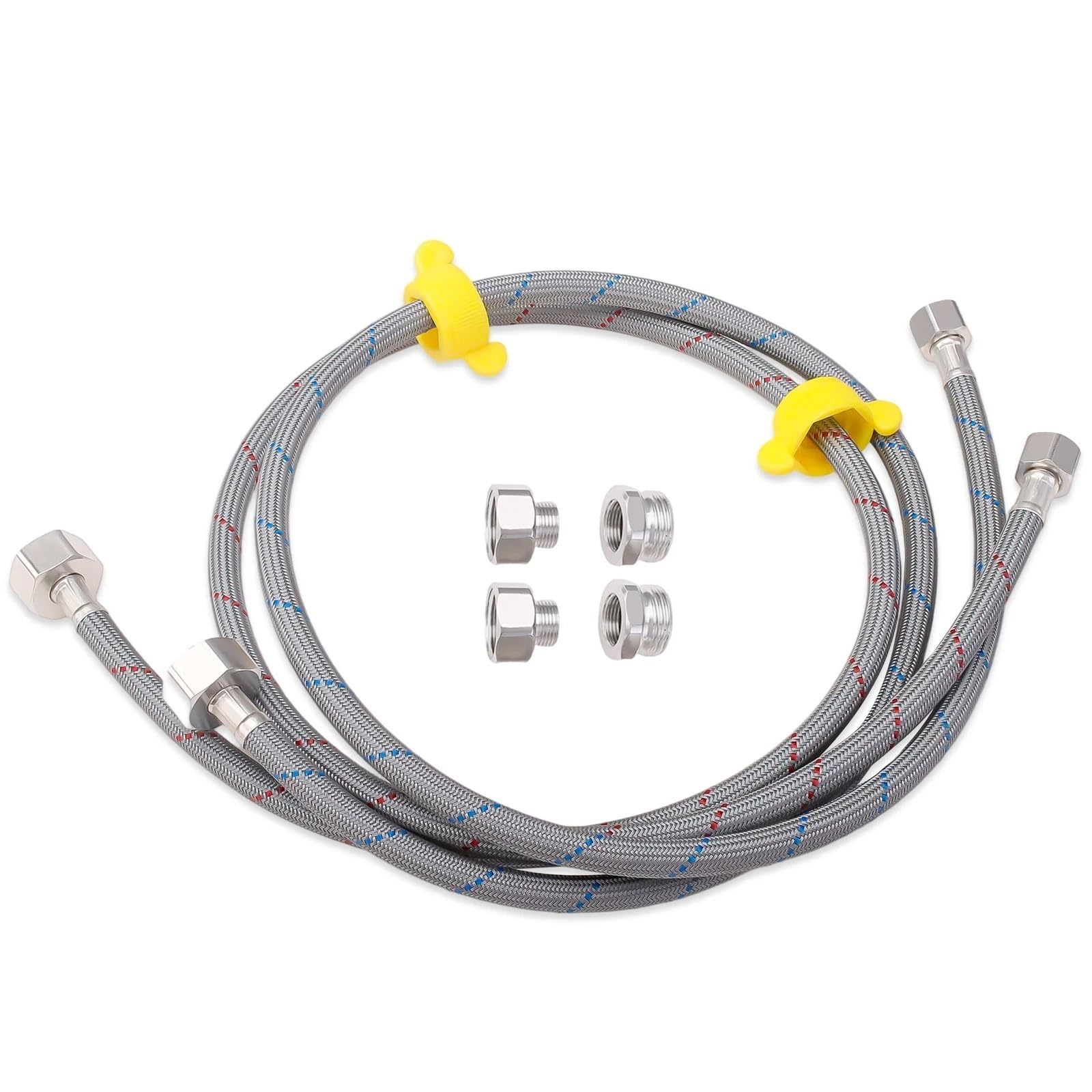 PULaif Shower Hose, Water Supply Line Hose 60-100cm Nylon And Stainless Steel Braided For Faucet Heater