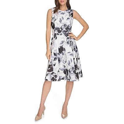 Calvin Klein Scuba Floral A Line Women