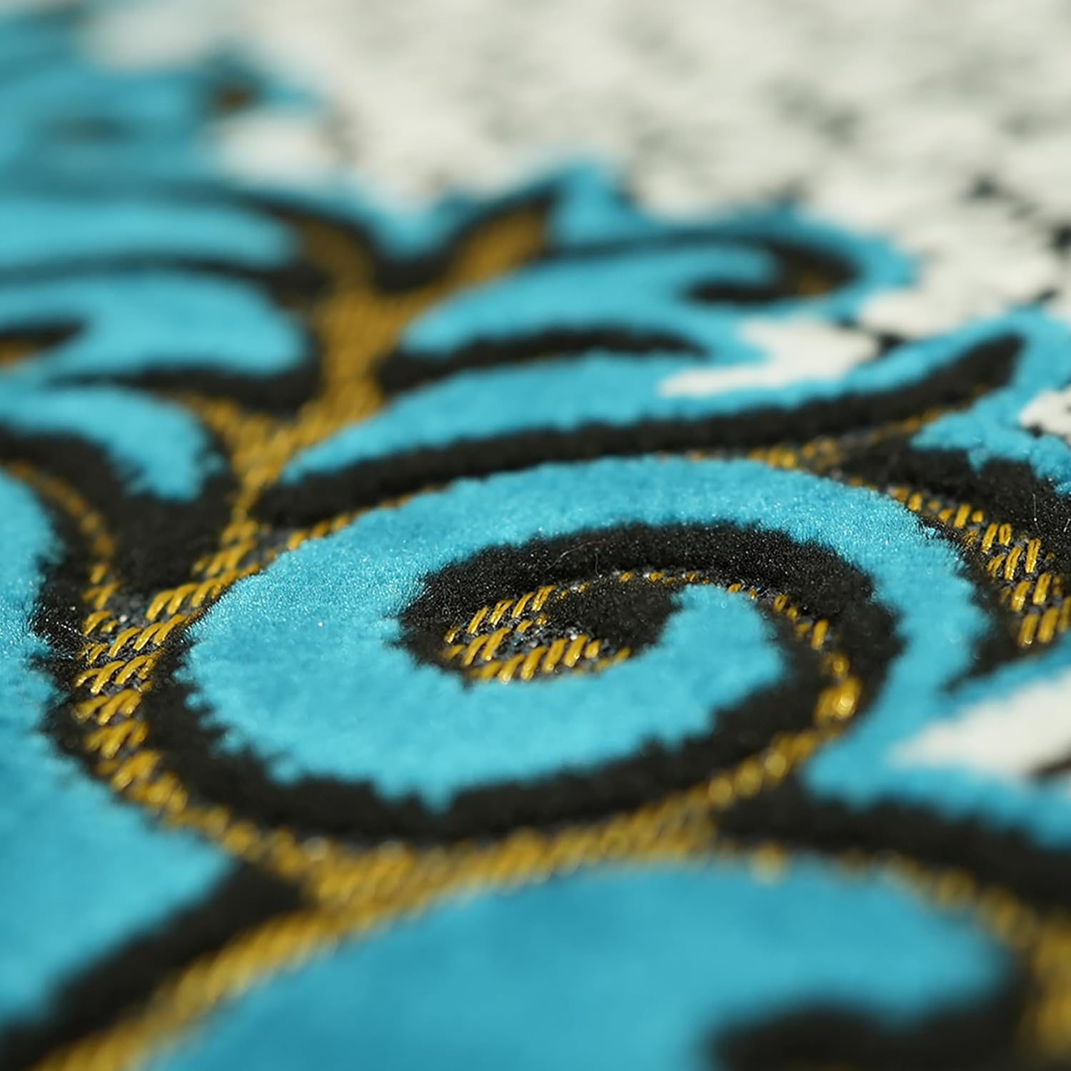 Modefa Turkish Islamic Prayer Rug - Wide Plush Velvet Mat - Multi Person Muslim Janamaz for Family - Large Gathering & Group Sajada Carpet - Floral Arch - 3 Person (17-11)