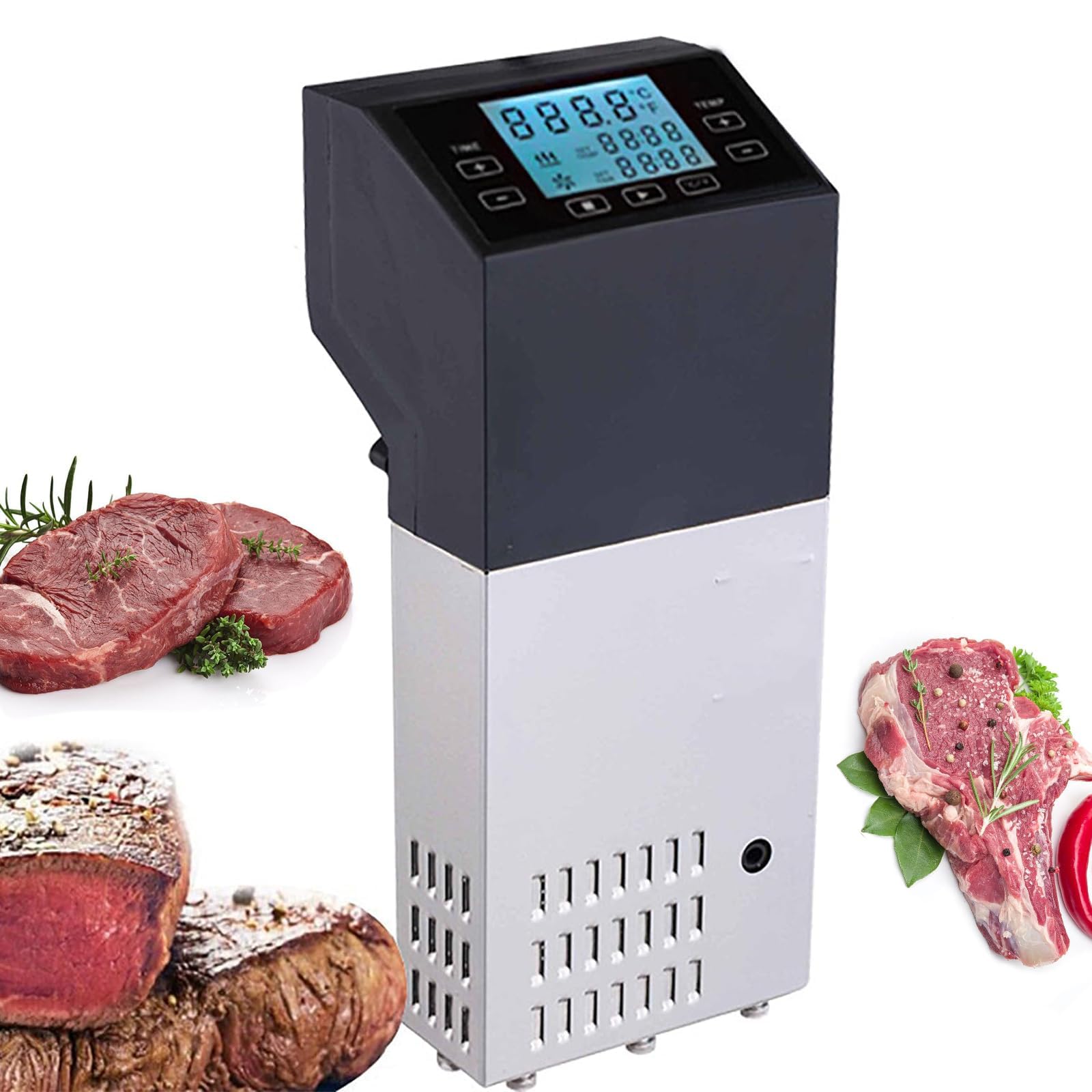 Urządzenie Do Gotowania Metodą Sous Vide Z Wyświetlaczem Lcd, 1500 W, Szybkie Nagrzewanie, Precyzyjna Kontrola Temperatury ±0,1°C, Cyrkulacja Wody 360° Dla Idealnego Gotowania