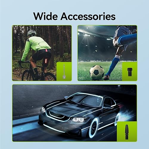 Miniatura 6 de Inflador de neumáticos con compresor de aire portátil, inflado rápido, bomba de aire inalámbrica de 150 PSI para neumáticos de automóvil con luz de